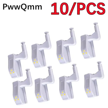 PwwQmm LED 내부 힌지 램프, 캐비닛 아래 조명, 범용 옷장 찬장 센서 조명, 침실 주방 옷장 야간 램프