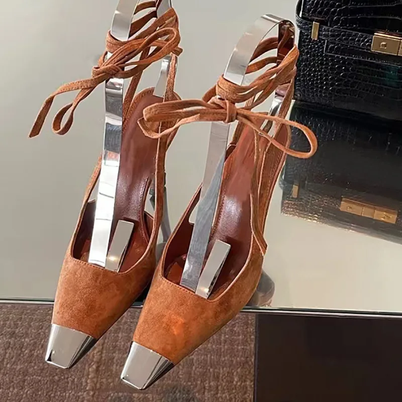 

2023 Women Pumps Bowknot High-heels Pointed End Women Heels Stiletto Shoes Summer Women Sandals Large Size 43