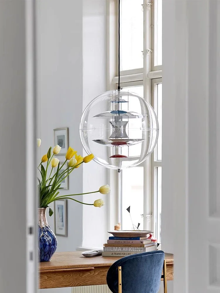 

Scandinavian Acrylic Chandelier for Living Room Dining Room Bar Minimalist Gold/Silver/White Planet Chandelier