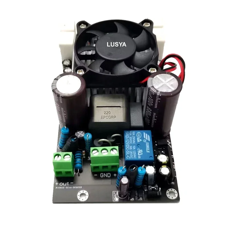 새로운 1000W 기존 IRS2092 칩 클래스 D 서브우퍼 전체 주파수 디지털 전력 증폭기 보드 + 스피커 보호 릴레이