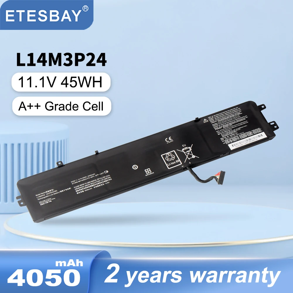Batteria Per Laptop Etesbay L14M3P24 Per Lenovo Ideapad Y700-14Isk 700-15Isk 700-17Isk Legion Y520-15Ikba Muslimah 45Wh/4050Mah