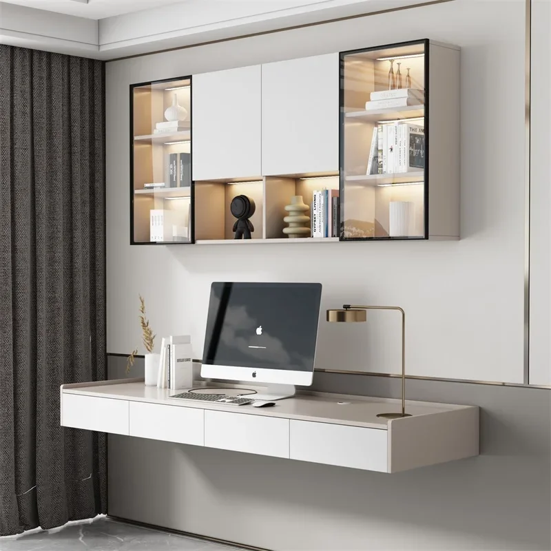 

Modern Standing Bookshelf Office Desk Reception Small Shelf Living Room Computer Desks Art Monitor Mesa De Escritorio Furniture