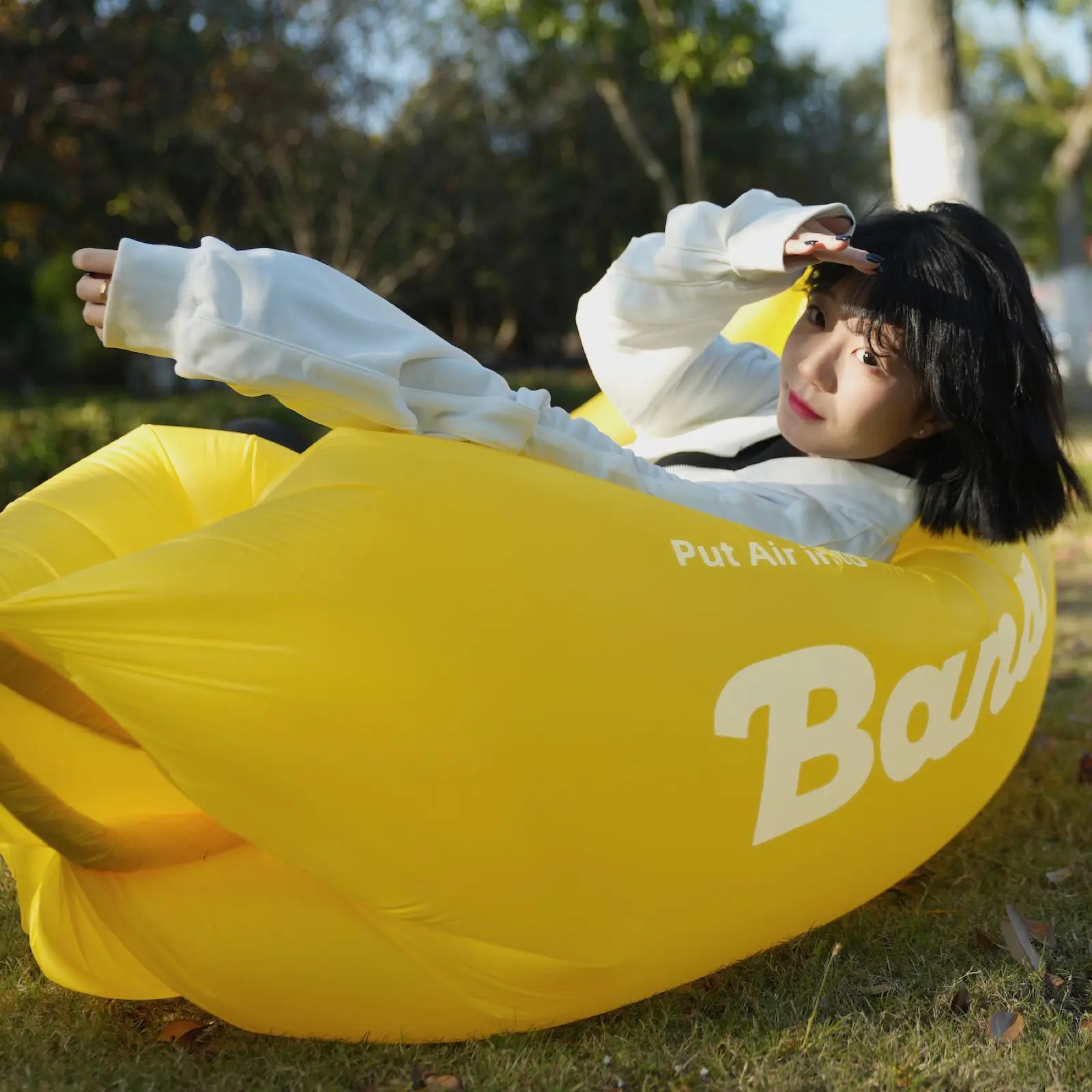 Inflatable Sofa Bed Outdoor Portable Lazy Water beach Grassland park Air Bed Sofa Toys