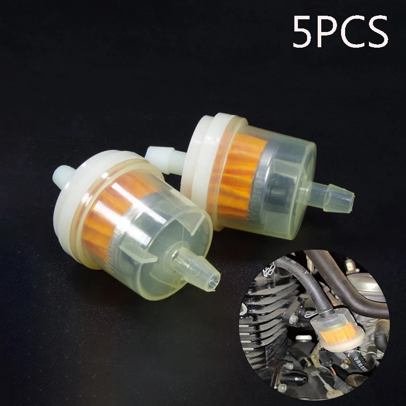 5pcs/set Car Dirt Pocket Bike Oil Filter Petrol Gas Gasoline Liquid Fuel Filter For Scooter