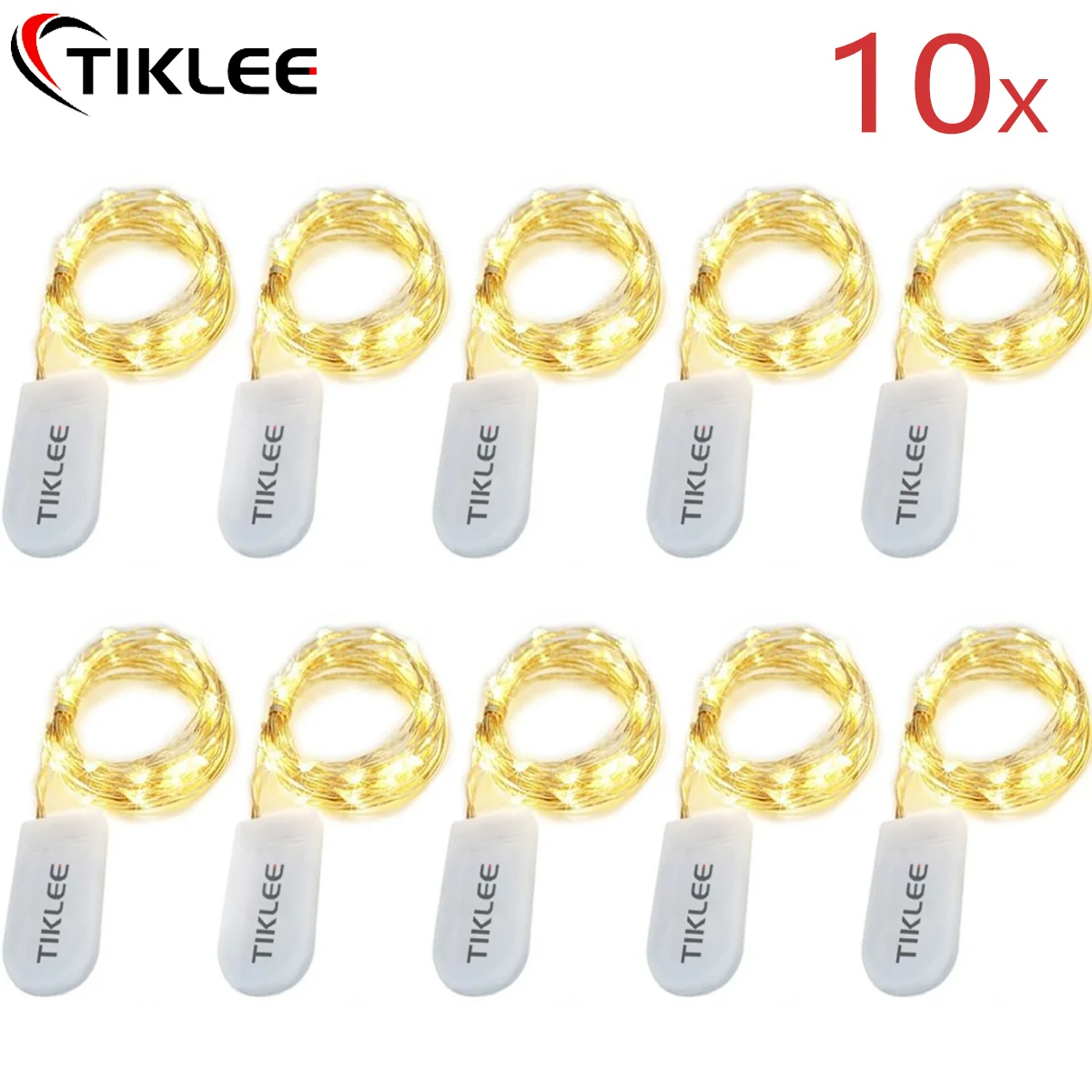 10pcs Led Fairy Lights Battery String Lights Firefly Starry Moon StarLights for DIY Wedding Party Bedroom Patio Christmas e27 led rechargeable emergency bulb 7w dimmable bulb for party patio white light warm white 1800 2200ma