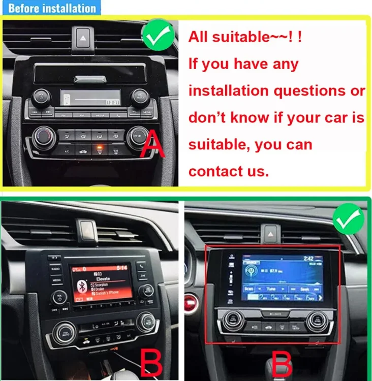 Android Car GPS Navigation System for Honda Civic