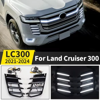 Toyota Land Cruiser 300 Front Grill LED Lamp Assembly 2021-2025 – Dynamic Daytime Running & Turn Lights Upgrade