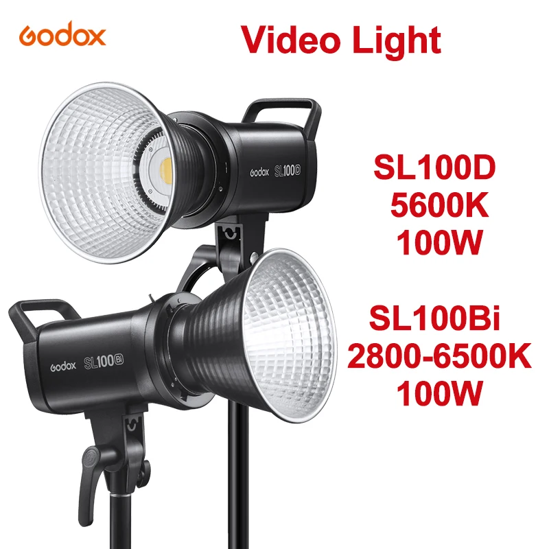 

Godox SL100Bi Bi-Color 2800-6500K SL100D 5600K светодиодный студийный свет для видео 100W Наружная съемка фотография Освещение Bowens Mount