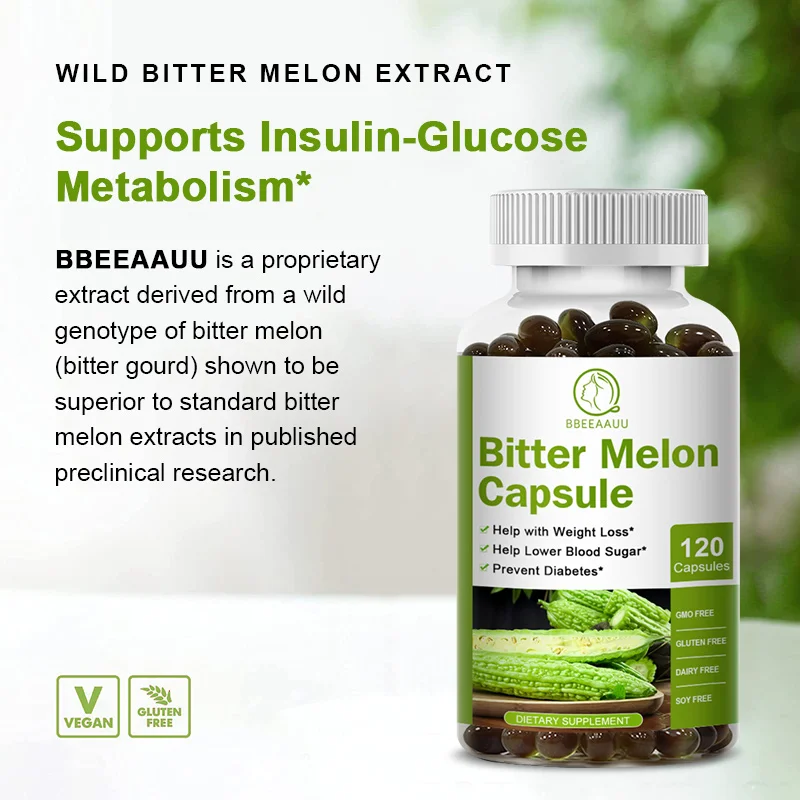 Bittermelon-Extrakt Weichkapseln | Unterstützung des Blutzuckerspiegels, Diabetes & Herzgesundheit | Pflanzen-Insulin