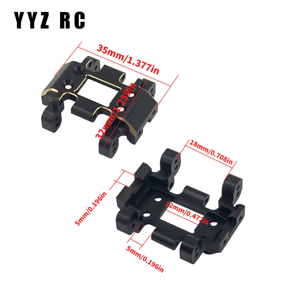 Brass Steering Knuckle and Front Outer Portal Housing 68.7g For Redcat Ascent-18 Rc Car Upgrade Parts Crawler Accessories 1/18 5