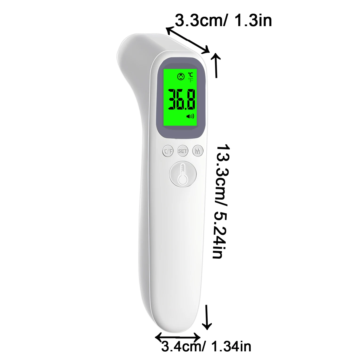 Digital Thermometer Medical Household Infrared Forehead Smart Digital Non-contact Laser Thermometer LCD Baby Adult Fever Reminder Infant Body