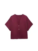 Women's Front Golden Buttons Knit Cardigan Sweater, V Neck, Wide Short Sleeves, Female Outerwear, Chic Tops, Fashion - Image 5