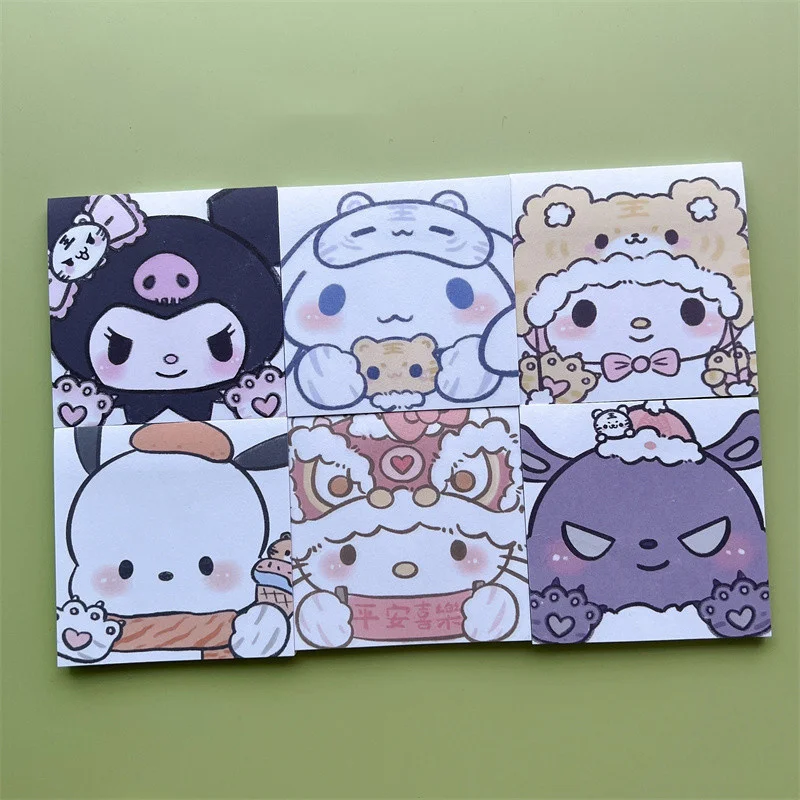 

24 шт./партия Sanrio Kawaii животные блокнот для записей клейкие блокноты канцелярские этикетки блокнот планировщик наклейка канцелярские принадлежности