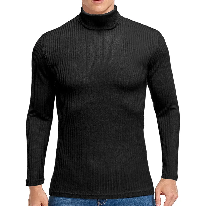 

Men's Turtleneck Sweater Autumn Winter Rollneck Warm Knitted Keep Men Jumper USA Size S-2Xl Brand 7 Colors