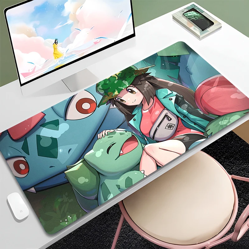 

Anime P-Pokemones B-bulbasaurs Mouse Pad Laptop Keyboard Office Table Mat Cute PC Mousepad Custom Keyboard Kawaii Pads Mice Mats