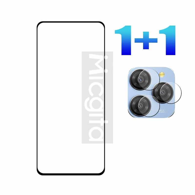 Premium Full Glue Screen Protector with Soft Fiber Lens Film - Ultra-Clear, Anti-Scratch Glass