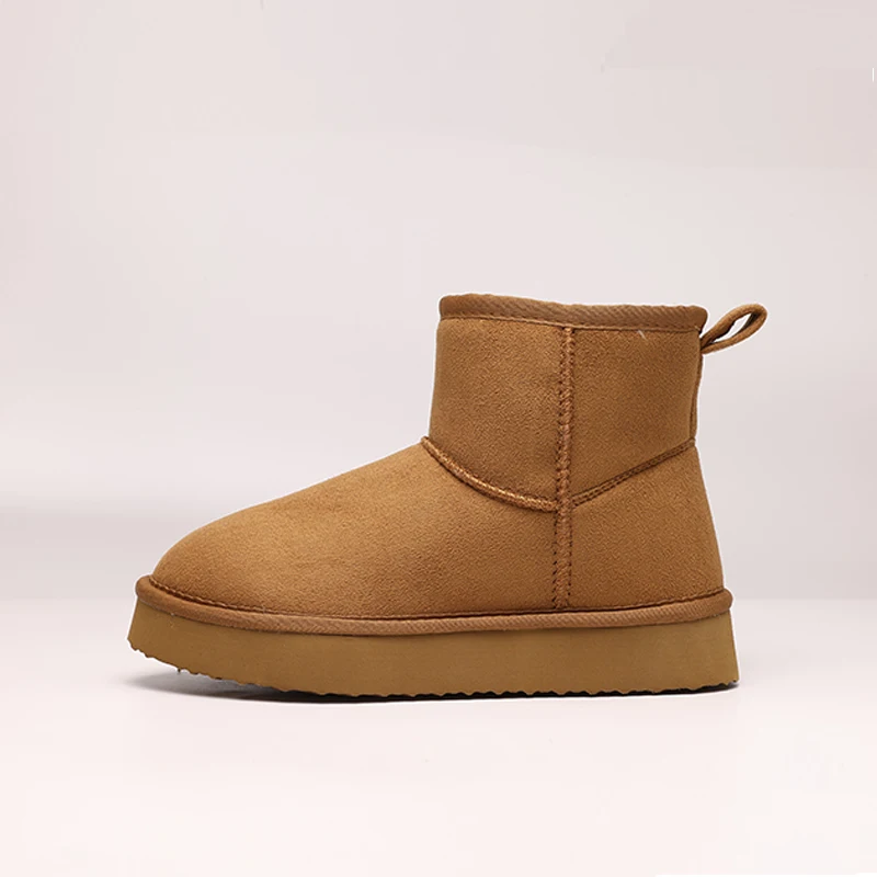 Comwarm Winter-Schneestiefel für Damen, dicker Boden, Plüsch, flauschige Schneestiefel, bequeme Haus-Pelzstiefel, rutschfeste Plateau-Baumwollschuhe – Detail 10