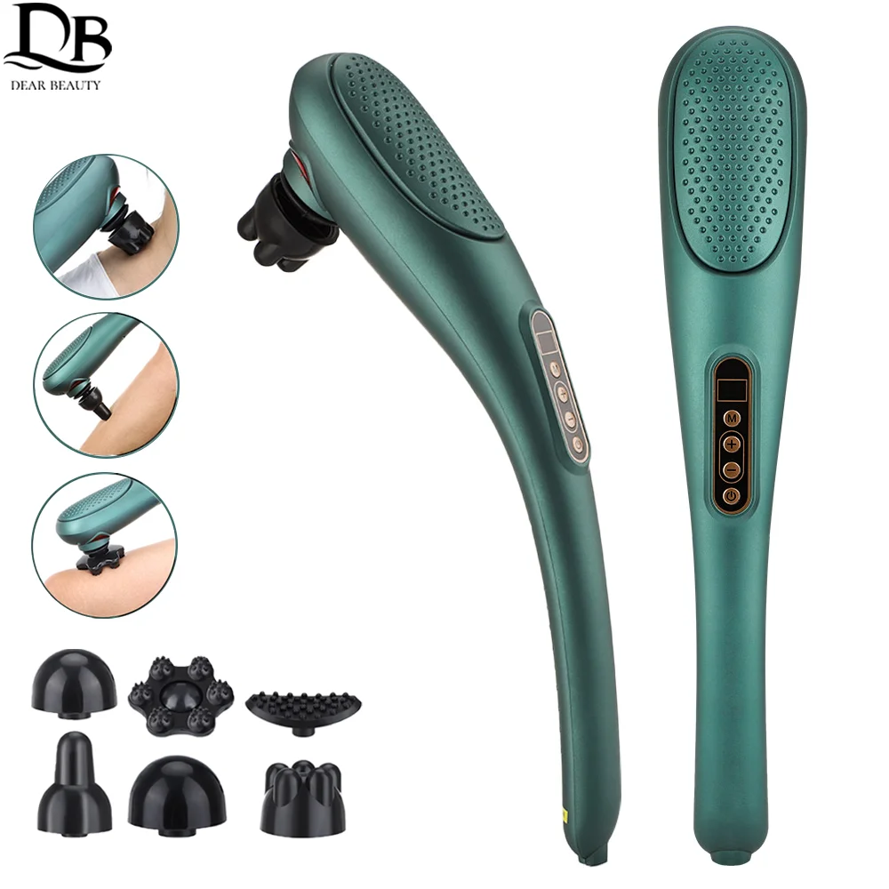 

Rechargeable Hand Held Deep Massager for Muscles Neck Cordless Electric Body Massage with Port Design Deep Tissue Back Massager