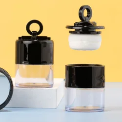 10g Plastic Empty Face Loose Powder Case Makeup Blusher Jar Travel Cosmetic Container With Sifter Puff And Black Lid 1pcs 2024