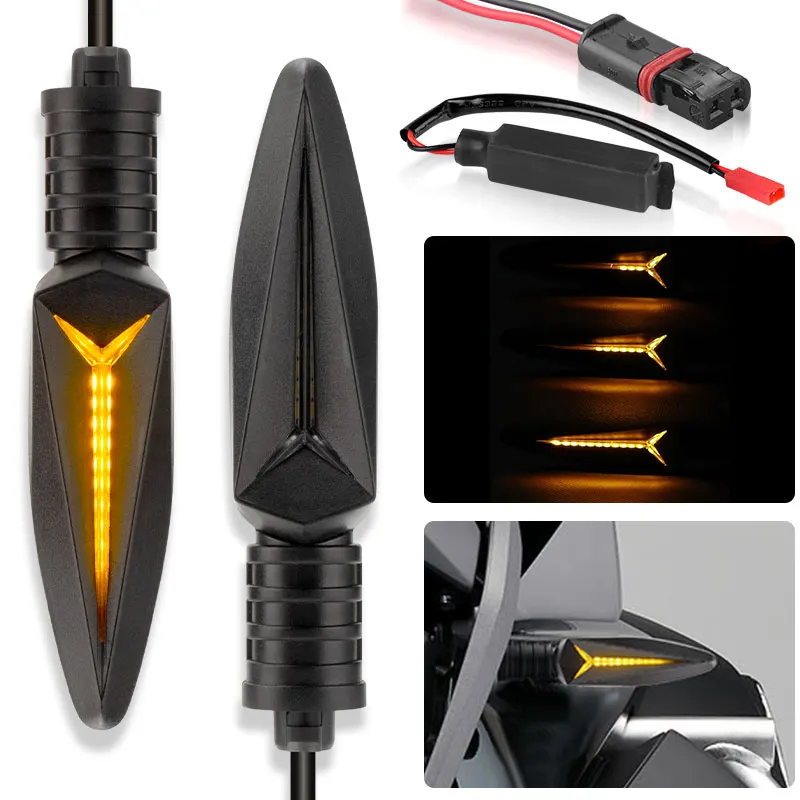 

LED Turn Signal Light With Resistance Fault Code Decoder For BMW F800GS G310R G650GS K1200R R1200RS Front Rear Turn Indicators