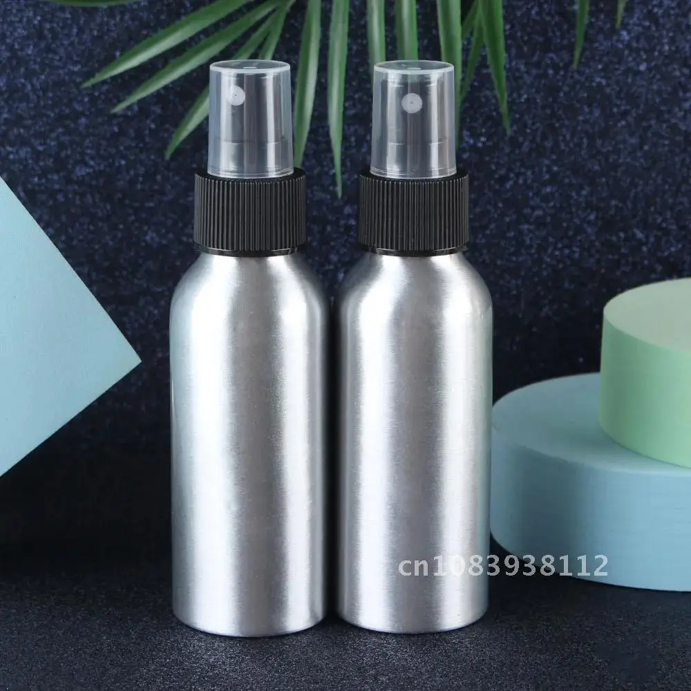 

Silver Aluminum Spray Bottle Portable Refillable Perfume Empty Container Travel Cosmetic Sprayer Atomizer