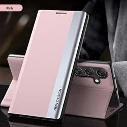 Luxury Leather Flip Stand Phone Case Cover - A57 (Pink)