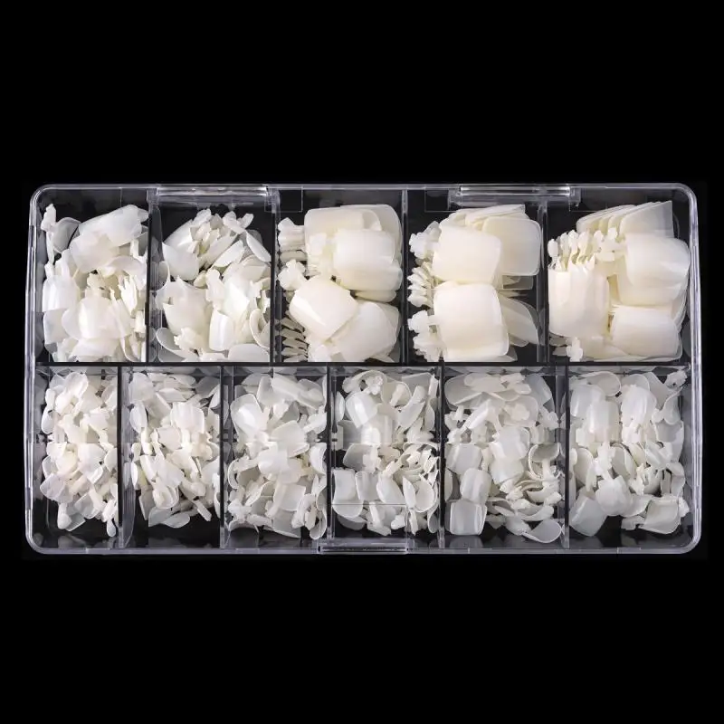 

Acrylic Glaze Fake Nail Tips Square Stiletto Coffin Press on Nail Full Cover False Art Nail Capsules for Extension Set