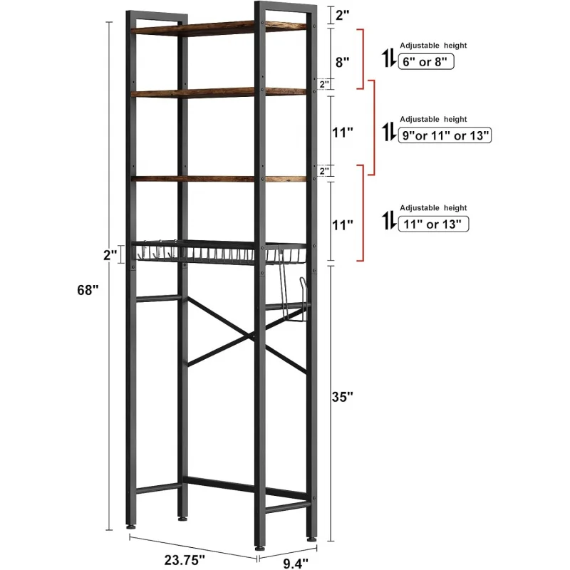 Over-Toilet Bathroom Organizer Shelf 2