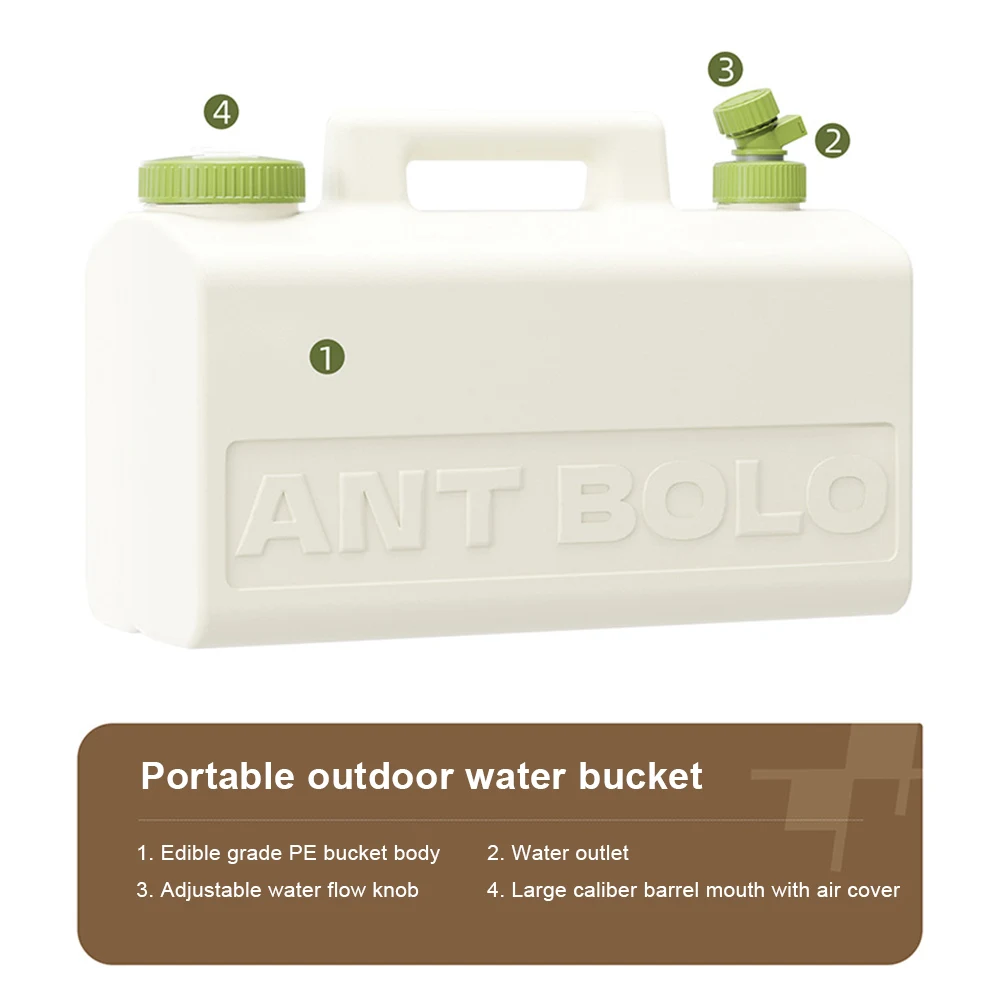 18.5/20/25L Water Bucket Large Capacity Car Water Bucket Portable Drinking Canister No Leakage for Outdoor Travel Driving