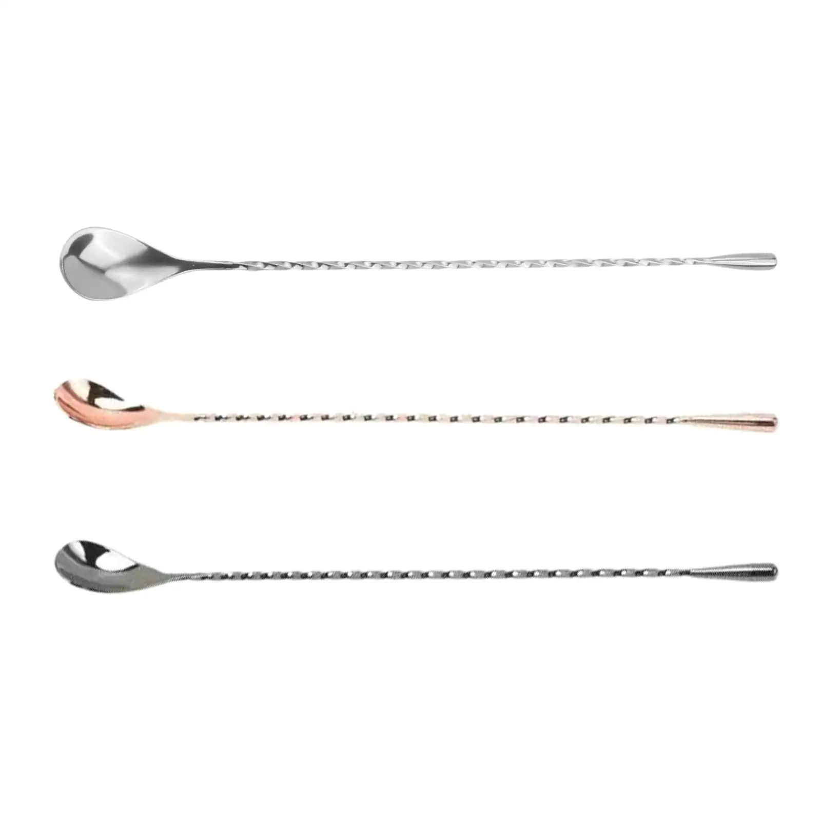 Cocktail Mixing Spoon Coffee Stirrer Long Stainless Steel Stirring Spoon for Tea Cocktail Shaker Ice Cream Tall Cups Coffee