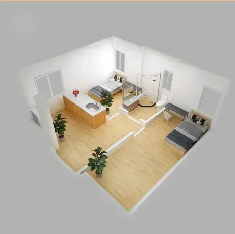 Eco Friendly Prefabricated Home Modular Villa Fireproof Rockwool Insulation Solar Ready Smart House Quick Build Residence 1