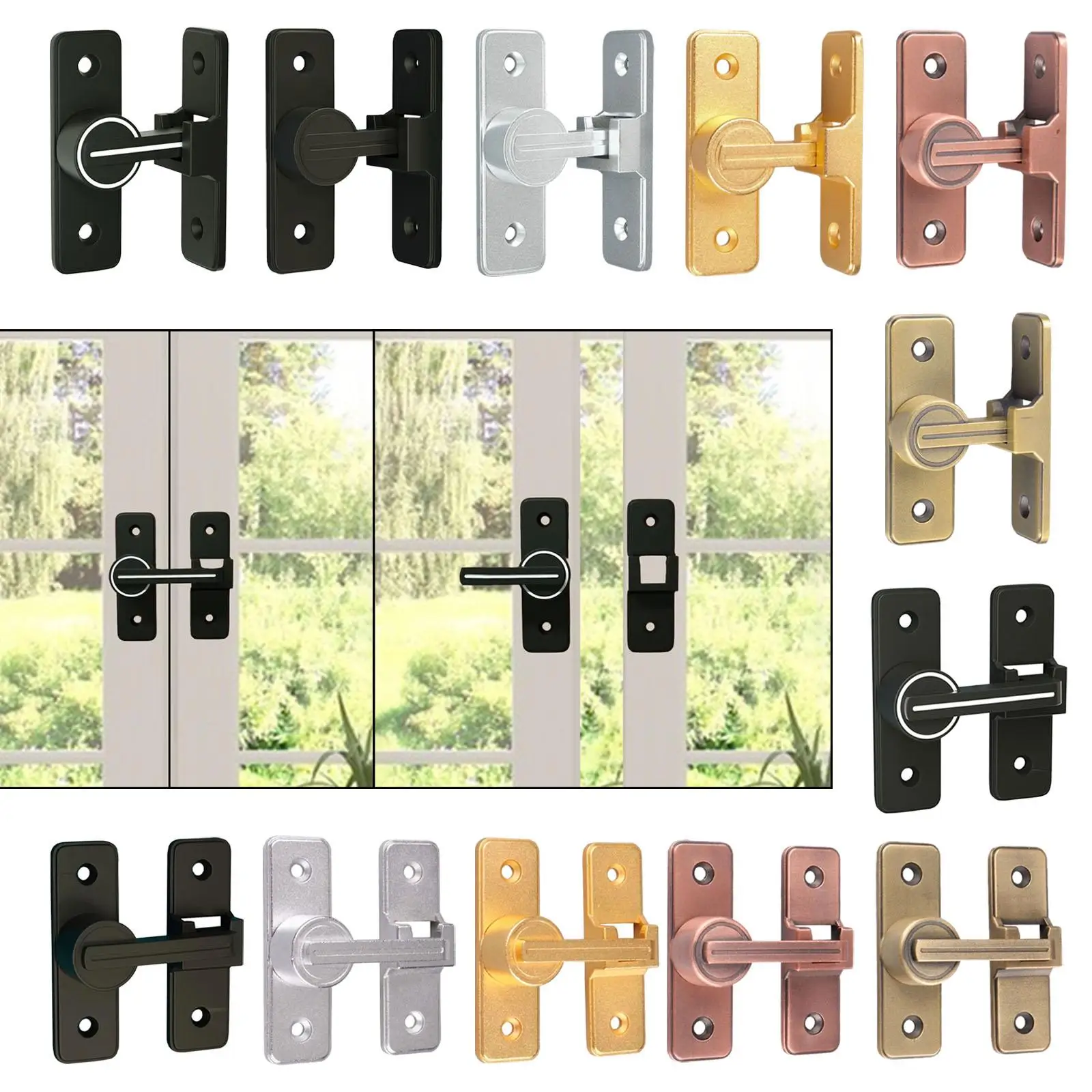 Barn Door Lock Hardware Durable Interior Door Bolt for Bathroom Barn Bedroom