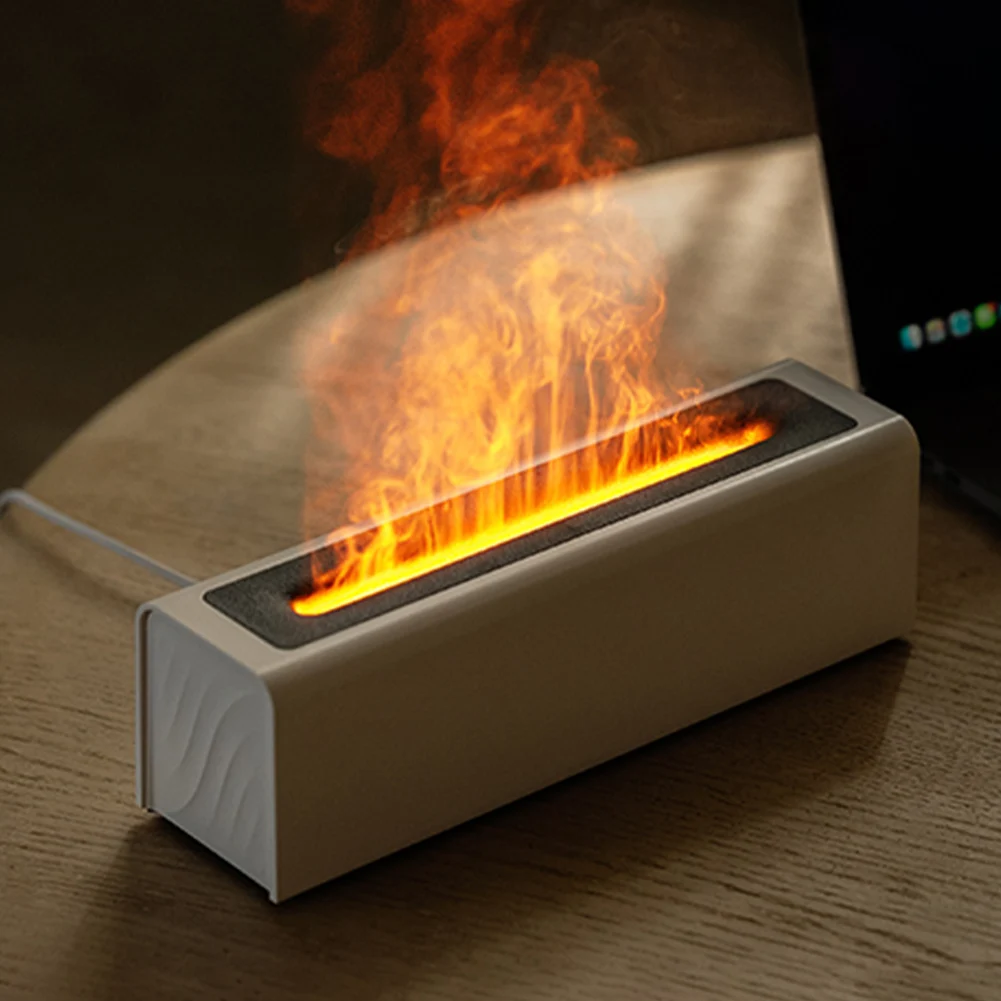 Flame Aroma Diffuser Indoor Air Humidifier Essential Oil Aromatherapy Diffuser with Auto-Off 1/3/5H Timer for Home Office Dorm