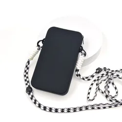 Fashion Silicone Waterproof Crossbody Bag with Large Capacity (Black)