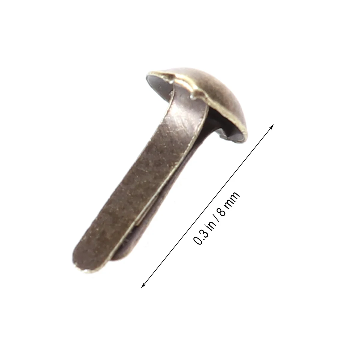 Round Iron Metal Brad Studs Spikes Scrapbooking Embellishment Fastener Brads Crafts Pushpin Decoration 4.5x8mm Stamping 100pcs