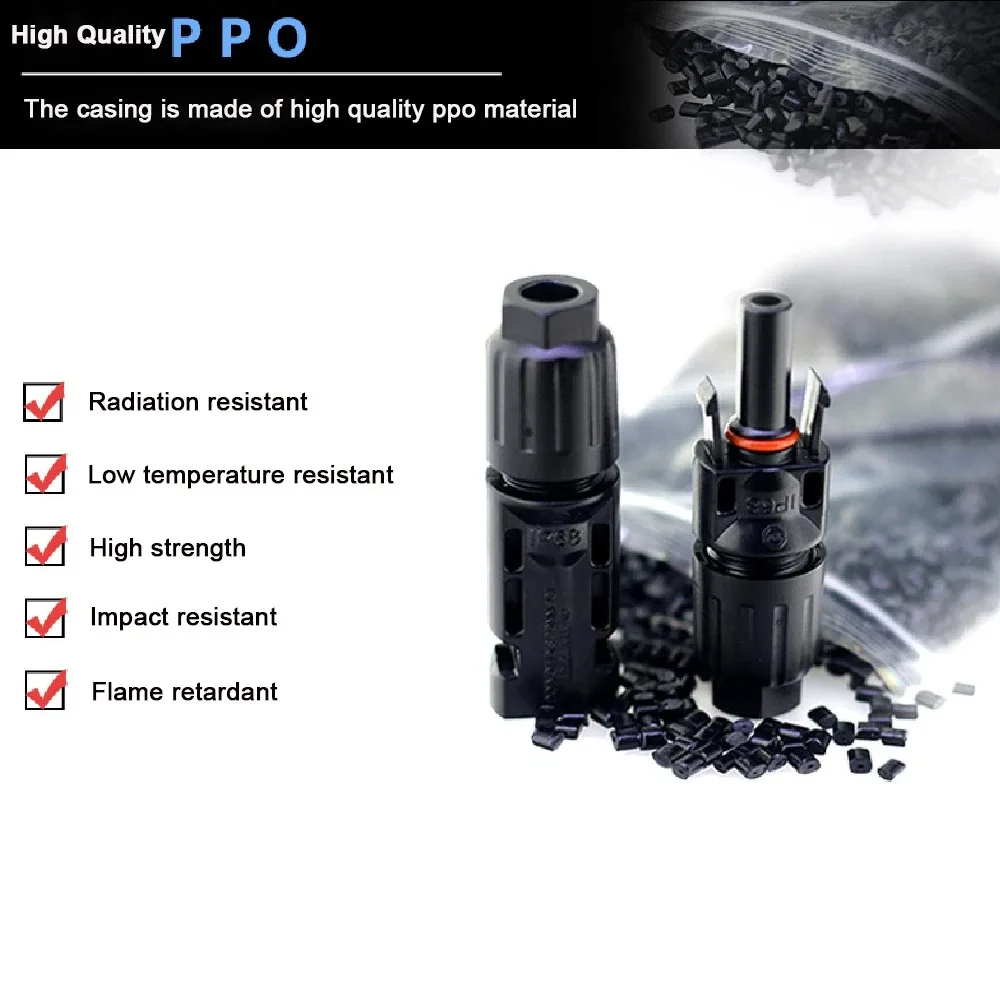 Solar Panel DC Diode 20A 30A Connector PV System Connector Blocking Diode For PV Solar Panel Parallel Connection Protection 4pcs solar panel connector cable