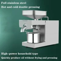 110V/220V Automatic Commercial Oil PressRapeseed  Peanut Oil Press 610W STB-508 Hot And Cold Small Stainless Steel Oil Press 2