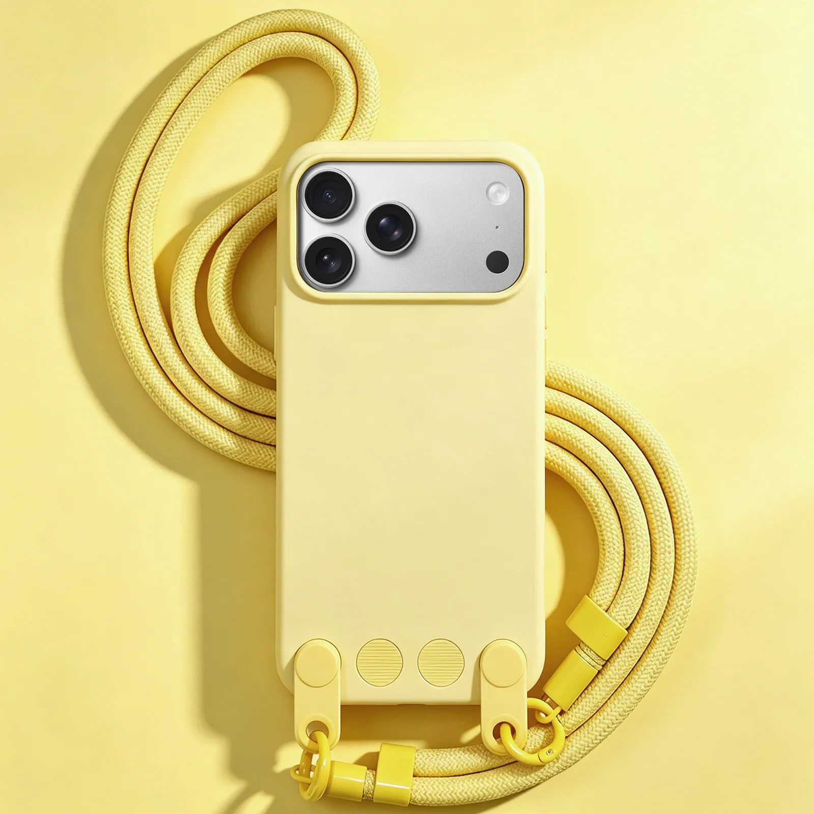 Elegant Crossbody Long Lanyard Phone Case with Skin-Touch Anti-Fall Liquid PC Cover