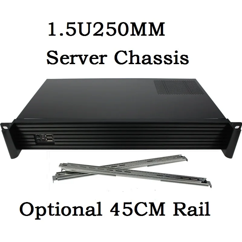 Server Chassis 1.5U 250mm Website For VOD Mail Firewall VPN Storage Industry Compatible ITX Motherboard Computer