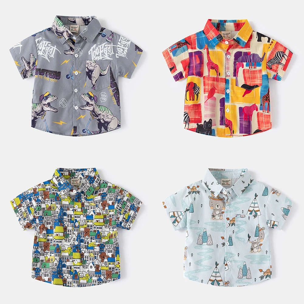 Baby Boys Girls Fashion Short-sleeved Shirts,boys shirts,kids shirts