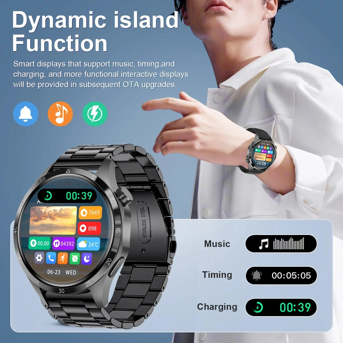 GT4 NFC Ʈ ġ  1.53 AMOLED HD ũ ġ, 4 ħ GPS  ƮĿ, IP68   ȭ Ʈġ 