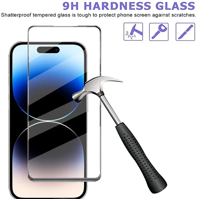 lamina For iphone 14 pro Glass iphone 14 pro max Protective Glass i phone  14 Tempered Glass iphone 14pro accessories iphone14 Camara iphone 14 Plus  Hard Film iphone 14pro Screen Protector iphone-14-pro Cristal