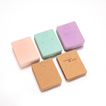 50pcs 6.5x5cm Blank Paper Ear Jewelry