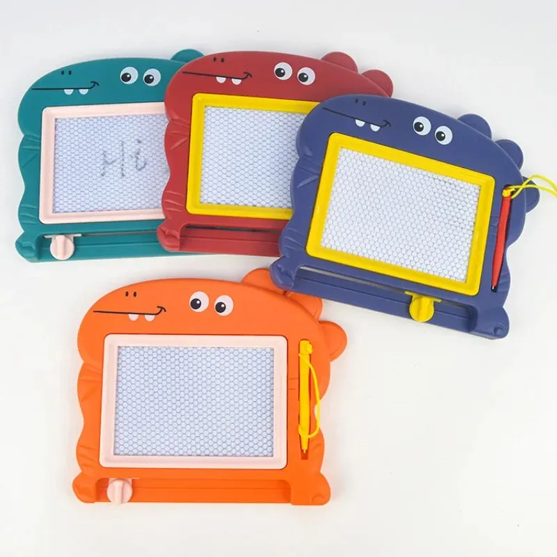 1PC Magnetic Writing Board Children's Cartoon Dinosaur Painting Board Puzzle Magnetic Small Graffiti Lowercase Board 5