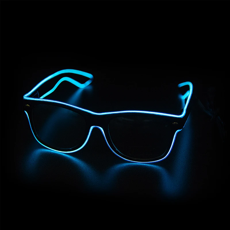 Glow Glasses Led Glasses Neon Party Flashing Glasses EL Wire Glowing Gafas Luminous Bril Novelty Gift Glow Sunglasses Bright Light Supplies