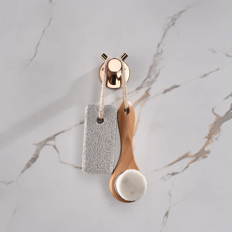 Rose Gold Stainless Steel Wall Hook Toilet Paper Holder Towel Bar Bathroom Accessories