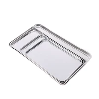 Stainless Steel Tray Rectangle Plate Kitchen Medical Organizer Baking Plate 1