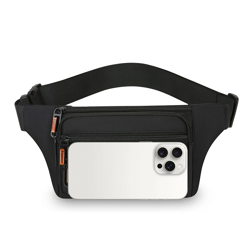 Lightweight and durable men's waist bag - compact diagonal backpack with adjustable shoulder straps, hiking and reinforced stitc