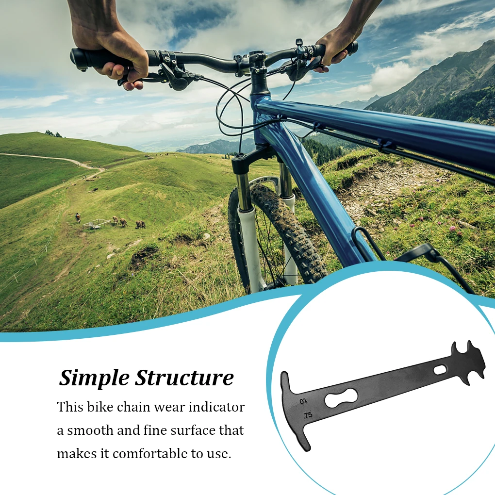 

Chain Checker Tool Professional Metal Repairing Device Outdoor Cycling Accessory Mountain Road Bike Wear Indicator