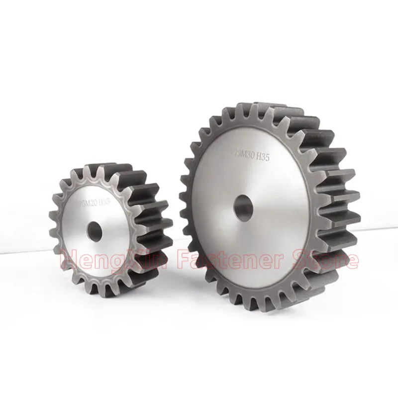Flachrad 5M 6M 7M 8M Mod Stirnrad 10/11/12/13/14/15/16/17/18 Zähne 45 Stahl Motor Getriebe Zylindrisches Getriebe Prozess Loch Abschrecken – Detail 5